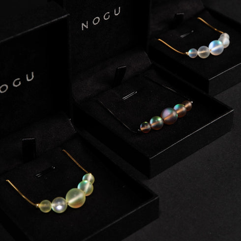 Rainbow White | Gold Vermeil | Mermaid Glass Infinity Clasp Necklace